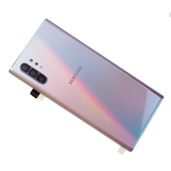 Tapa Trasera Compatible Para Samsung Galaxy Note 10 Plata Con Lente