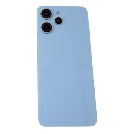 TAPA TRASERA DE BATERIA PARA  REDMI 12 23053RN02A - AZUL - CON LENTE