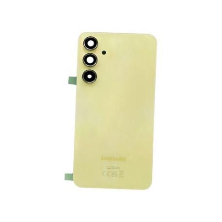 TAPA TRASERA DE BATERIA SERVICE PACK PARA  GALAXY A55 SM-A556 - CON LENTE - AMARILLA