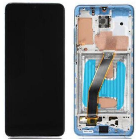 PANTALLA COMPLETA CON MARCO SAMSUNG GALAXY S20 SM-G980 - AZUL - CALIDAD INCELL