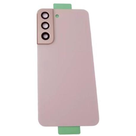 TAPA TRASERA DE BATERIA PARA  GALAXY S22 SM-S901 - CON LENTE - ORO / ROSA